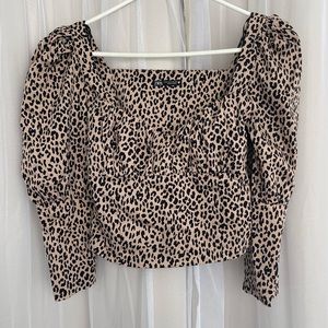 Zara animal print blouse